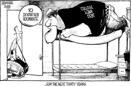 college students cartoon. At a time when more students